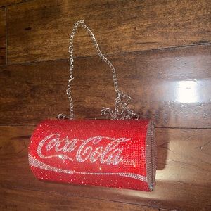coca cola rhinestone purse with chain